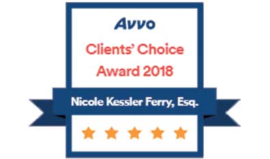 Avvo | Clients' Choice Award 2018 | Nicole Kessler Ferry, Esq. Five stars